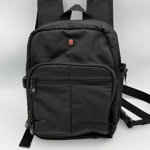 Victorinox Swiss Army Mini Backpack Black Travel Daypack - Excellent Condition